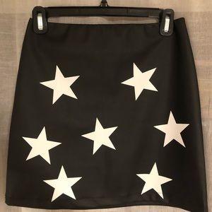 Star Leather Skirt